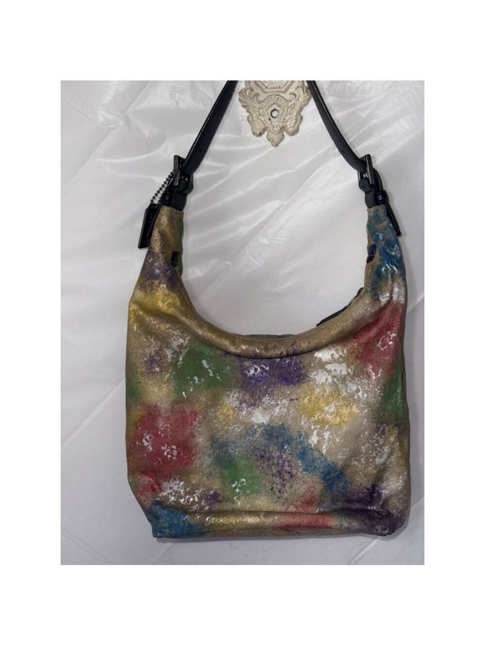 Vintage COACH Mercer Twill Hobo Shoulder Bag Purse Handbag 7423 Y2K